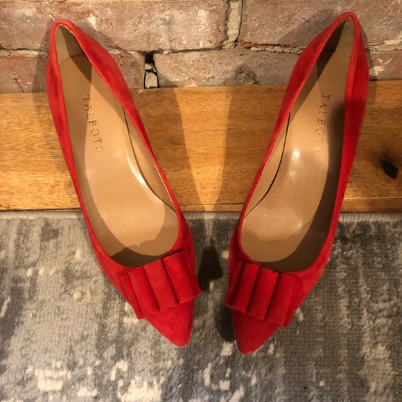 TALBOTS… red suede pumps - Picture 11 of 13